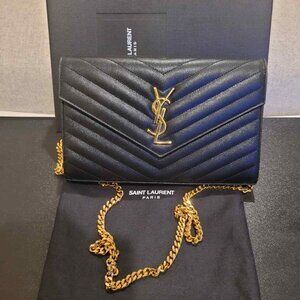 YSL CLASSIC CASSANDRE CHAIN WALLET